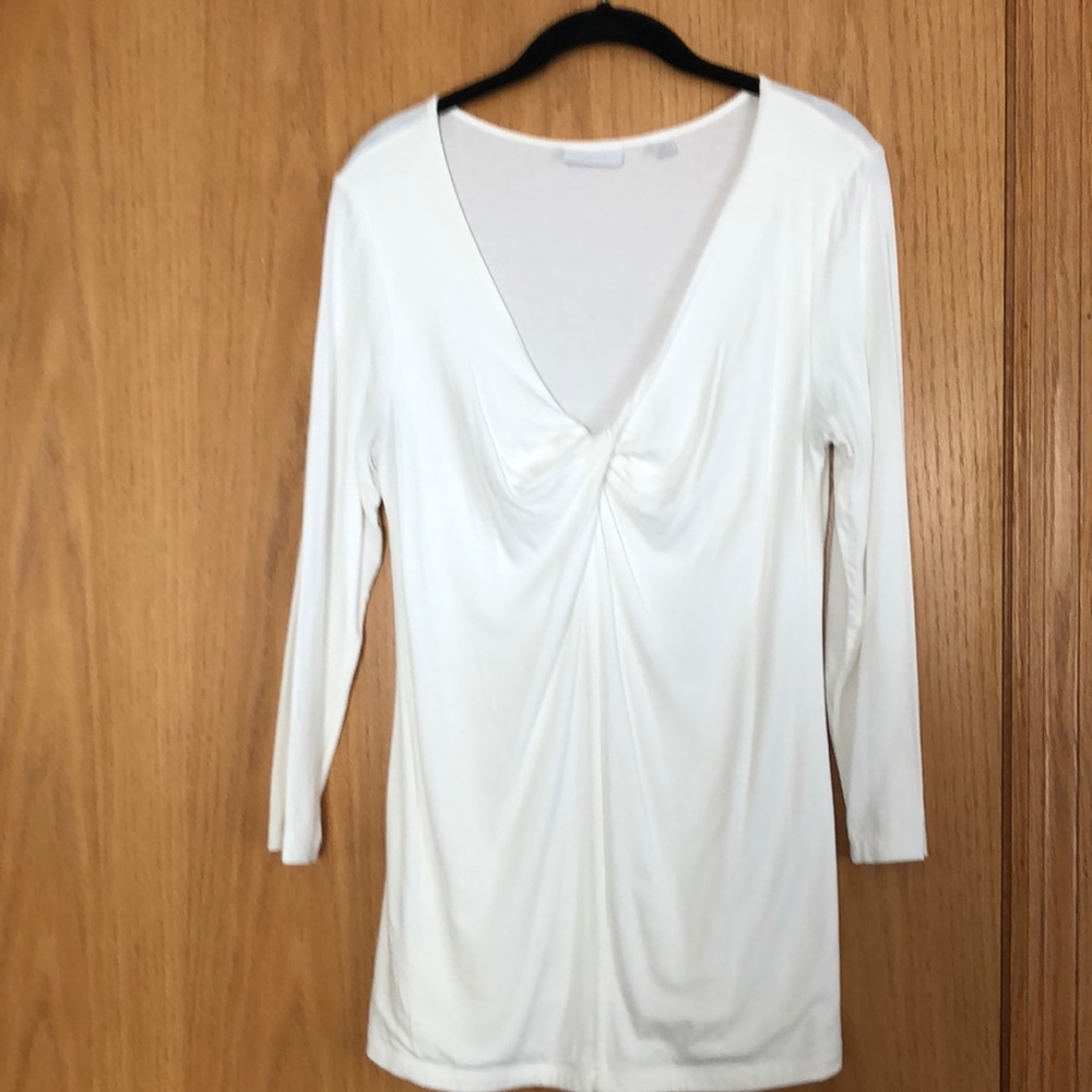 White tunic length top